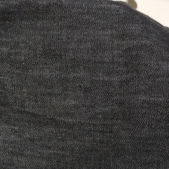 Time & Tru light fade black size 8 modest button down cotton midi skirt 3-tiered - Picture 4 of 12